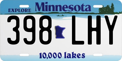 MN license plate 398LHY