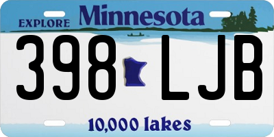 MN license plate 398LJB