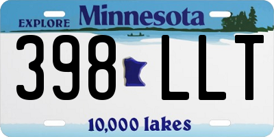 MN license plate 398LLT