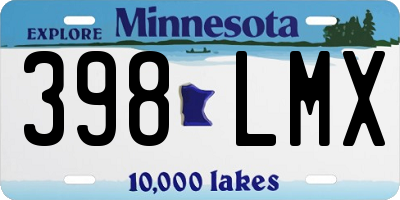 MN license plate 398LMX
