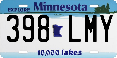 MN license plate 398LMY