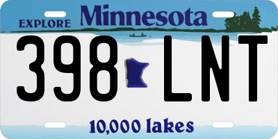 MN license plate 398LNT