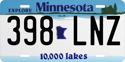 MN license plate 398LNZ