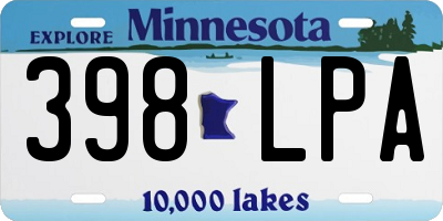 MN license plate 398LPA