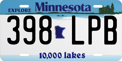 MN license plate 398LPB