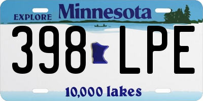 MN license plate 398LPE
