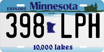 MN license plate 398LPH