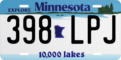 MN license plate 398LPJ