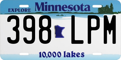 MN license plate 398LPM