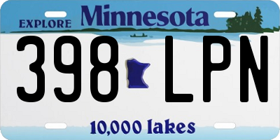 MN license plate 398LPN