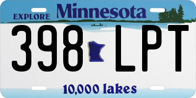 MN license plate 398LPT