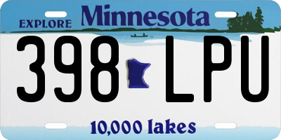 MN license plate 398LPU