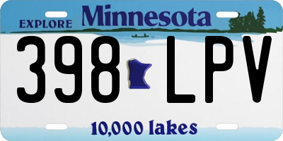MN license plate 398LPV