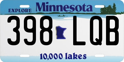MN license plate 398LQB
