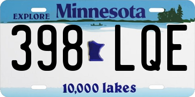 MN license plate 398LQE