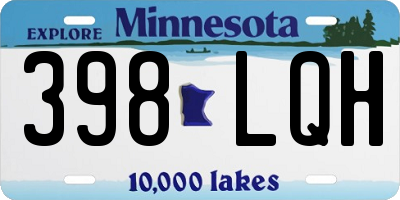 MN license plate 398LQH