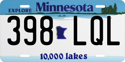 MN license plate 398LQL