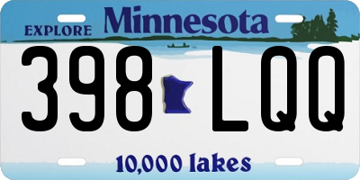 MN license plate 398LQQ