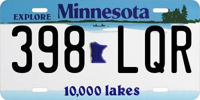 MN license plate 398LQR