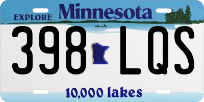 MN license plate 398LQS