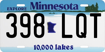 MN license plate 398LQT