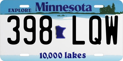 MN license plate 398LQW