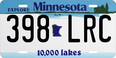 MN license plate 398LRC