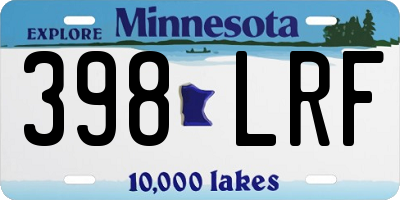 MN license plate 398LRF