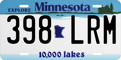 MN license plate 398LRM