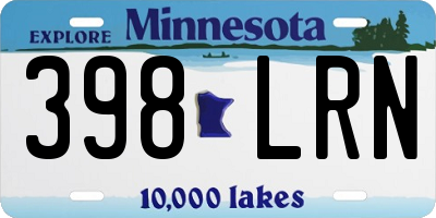 MN license plate 398LRN