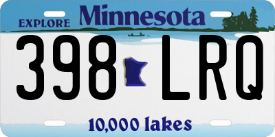 MN license plate 398LRQ