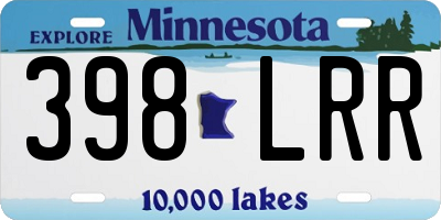 MN license plate 398LRR
