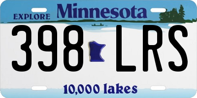 MN license plate 398LRS