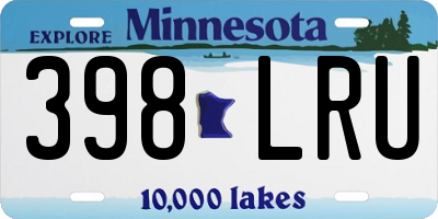 MN license plate 398LRU
