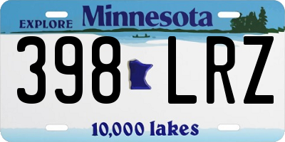 MN license plate 398LRZ