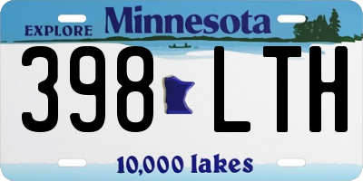 MN license plate 398LTH