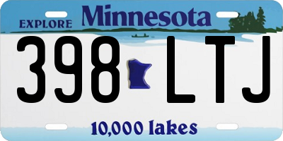 MN license plate 398LTJ