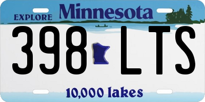 MN license plate 398LTS