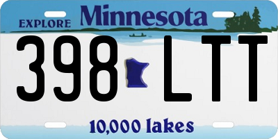 MN license plate 398LTT