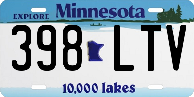 MN license plate 398LTV