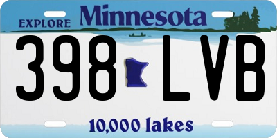 MN license plate 398LVB
