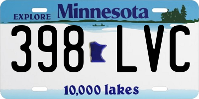 MN license plate 398LVC