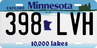 MN license plate 398LVH