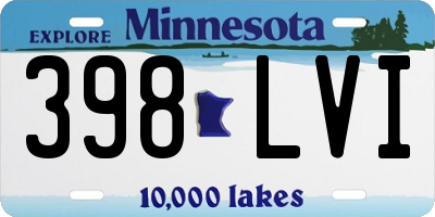 MN license plate 398LVI