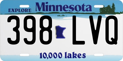 MN license plate 398LVQ