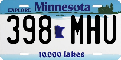 MN license plate 398MHU