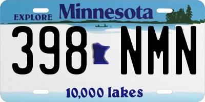 MN license plate 398NMN