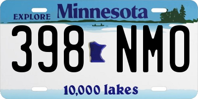 MN license plate 398NMO
