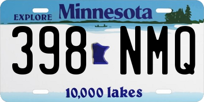 MN license plate 398NMQ