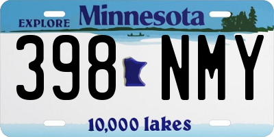 MN license plate 398NMY